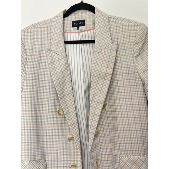 1. STATE Plaid Checkered Blazer Jacket Business Career Neutral Size XL NEW D10 - Picture 3 of 16